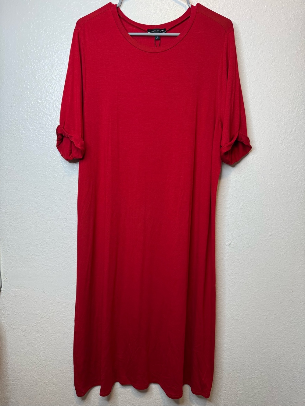 Universal Standard Red Lily Liquid Jersey Short Sleeve Dress Size S (14/16)